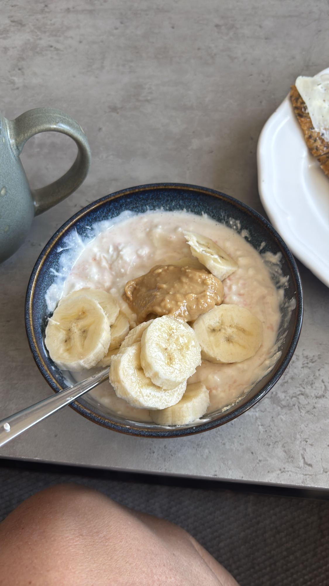 Gröt med banan & jordnötssmör