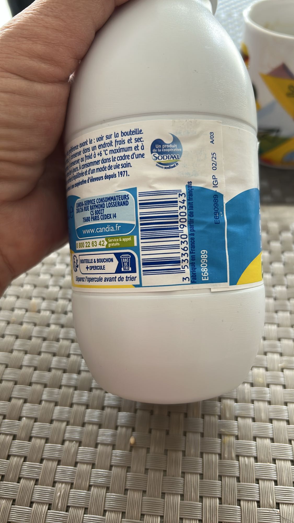 Bouteille de lait