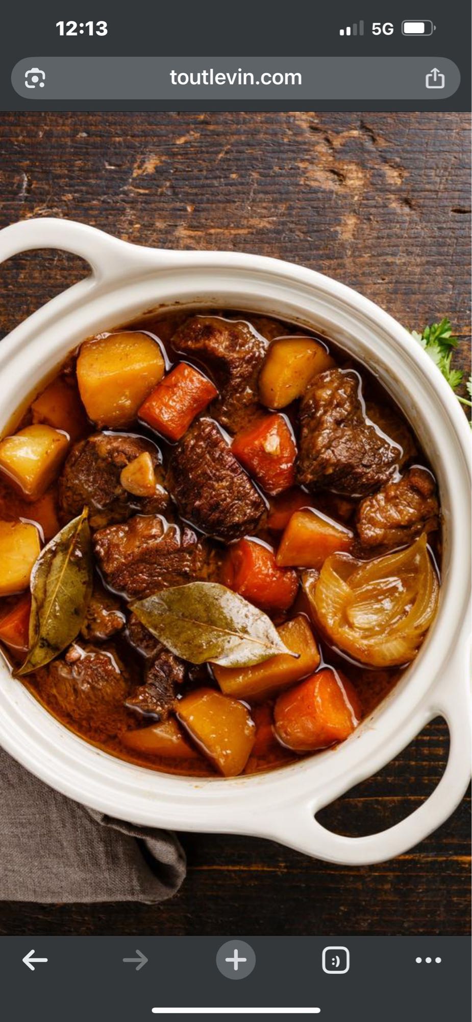 Boeuf mijoté aux légumes