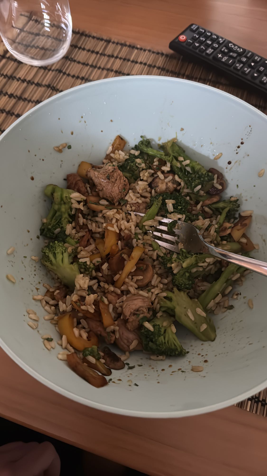 Salteado con arroz integral