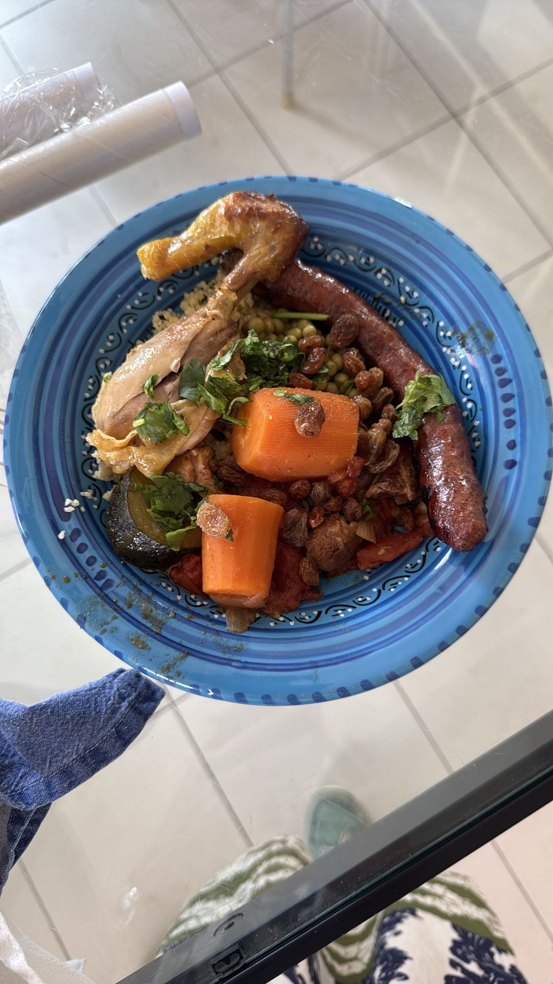 Couscous au poulet et merguez