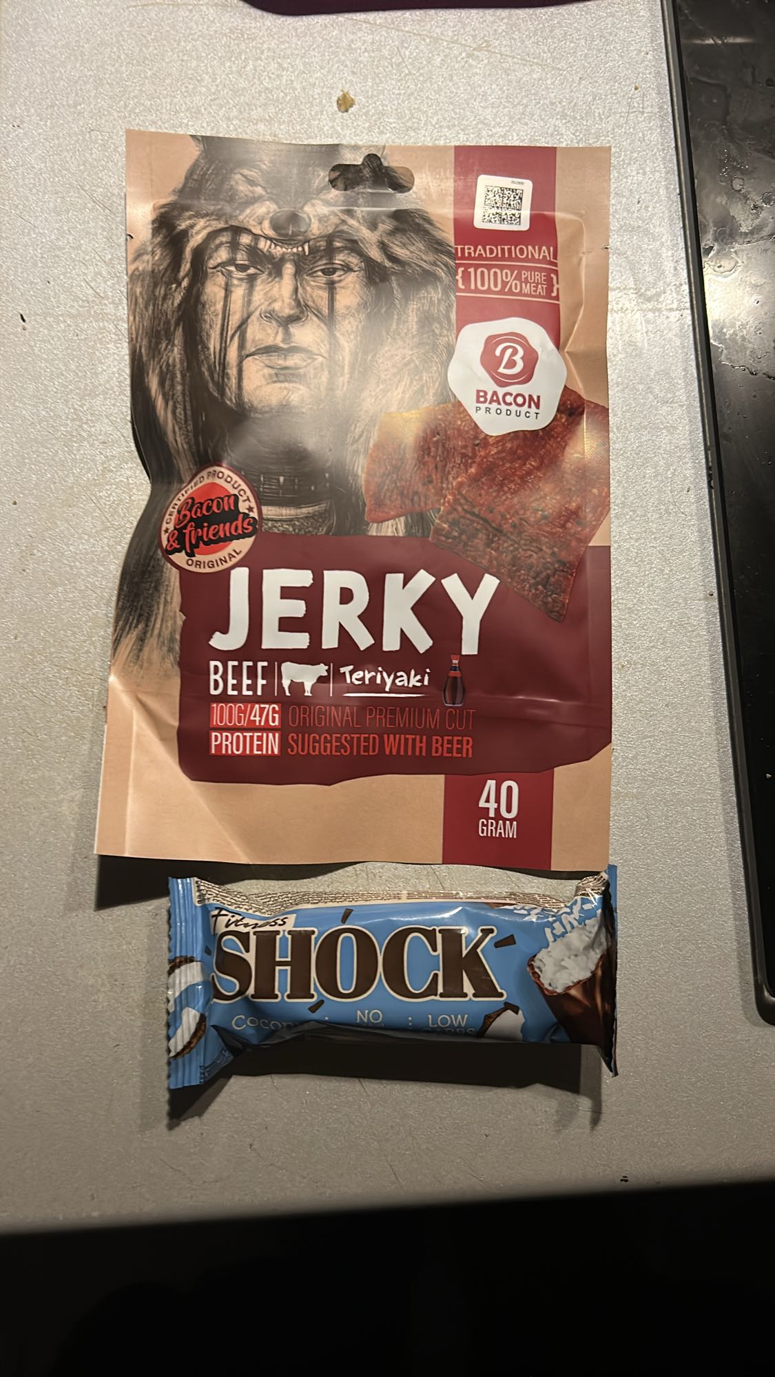 Beef Jerky and Shock Bar