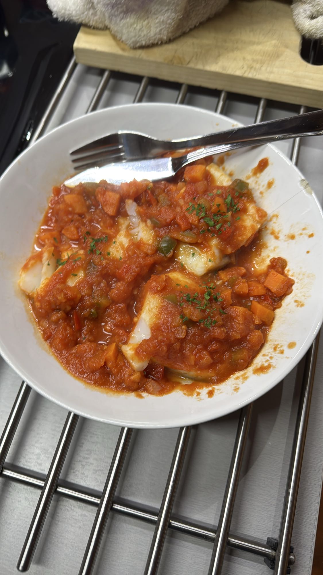 Pescado a la vizcaína