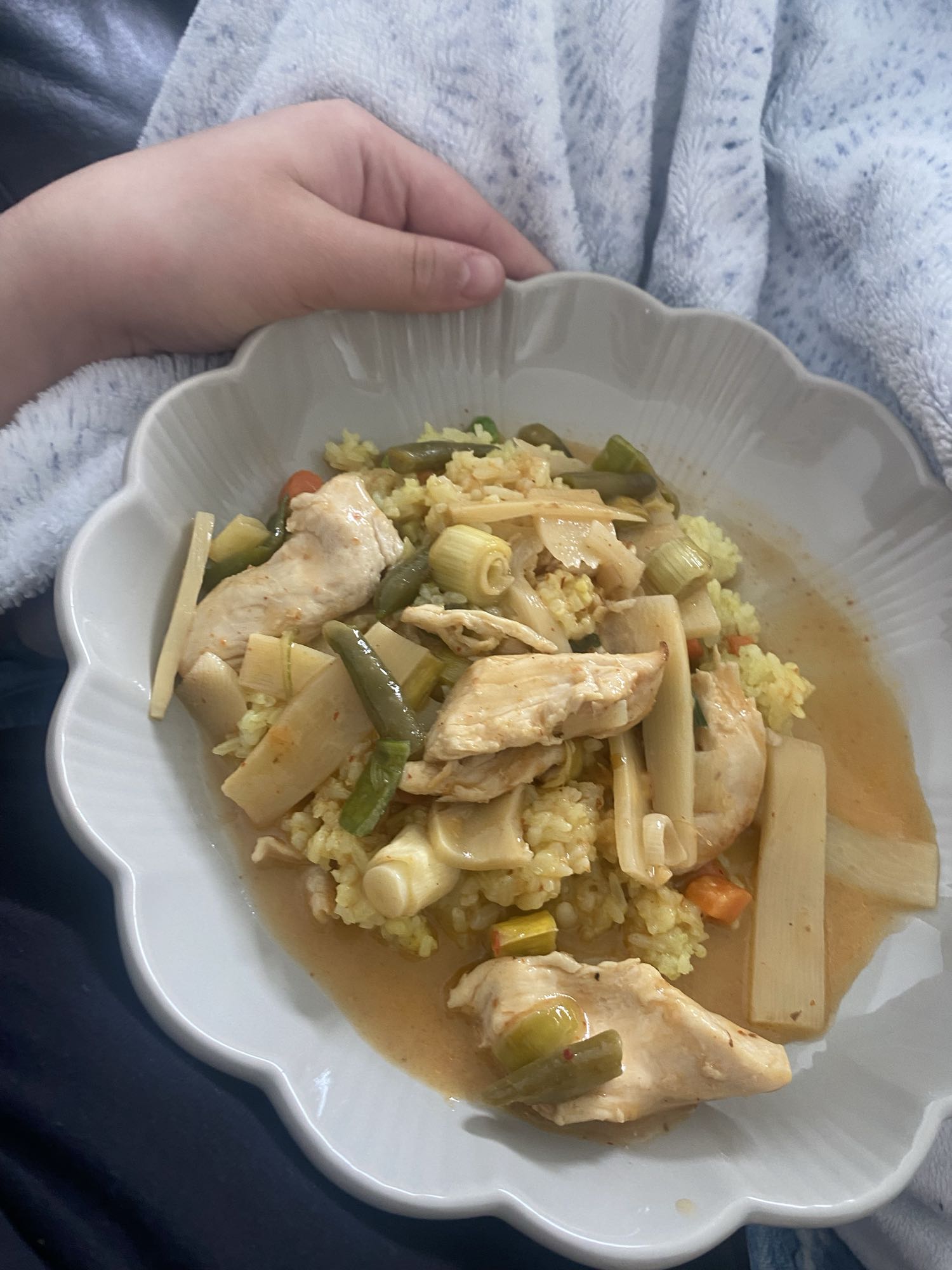 Kyckling med ris och grönsaker