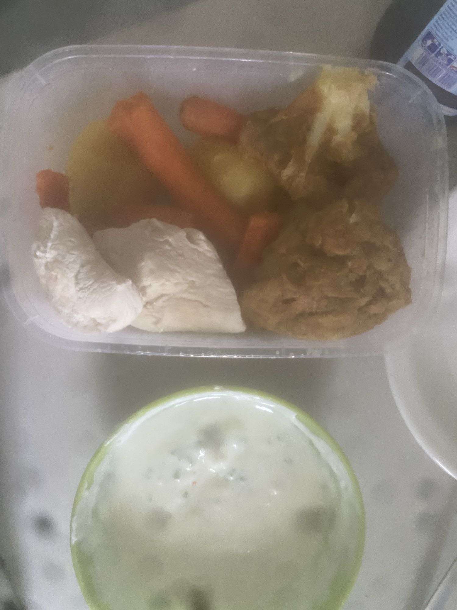 Pollo con verduras y salsa