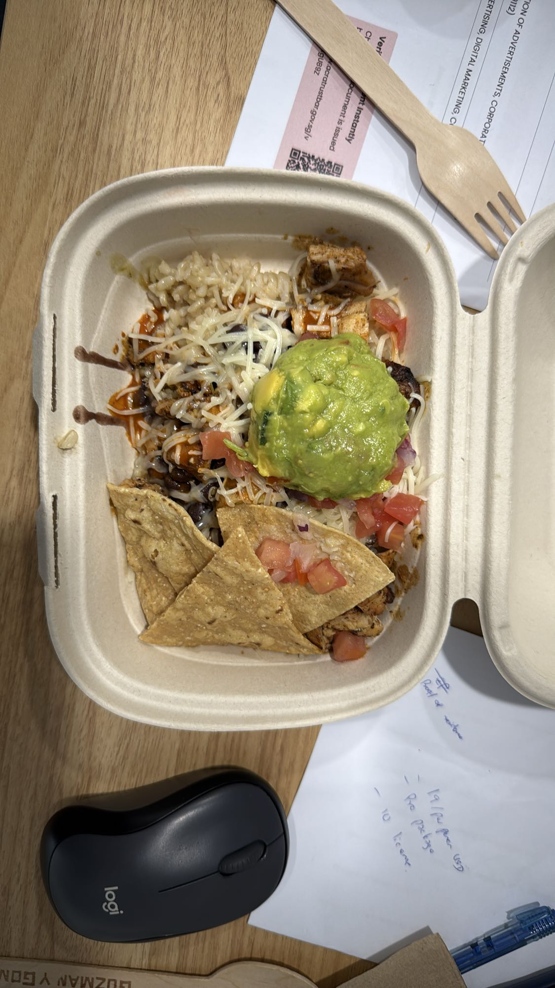 Mini Burrito Bowl with Grilled Chicken and Brown Rice