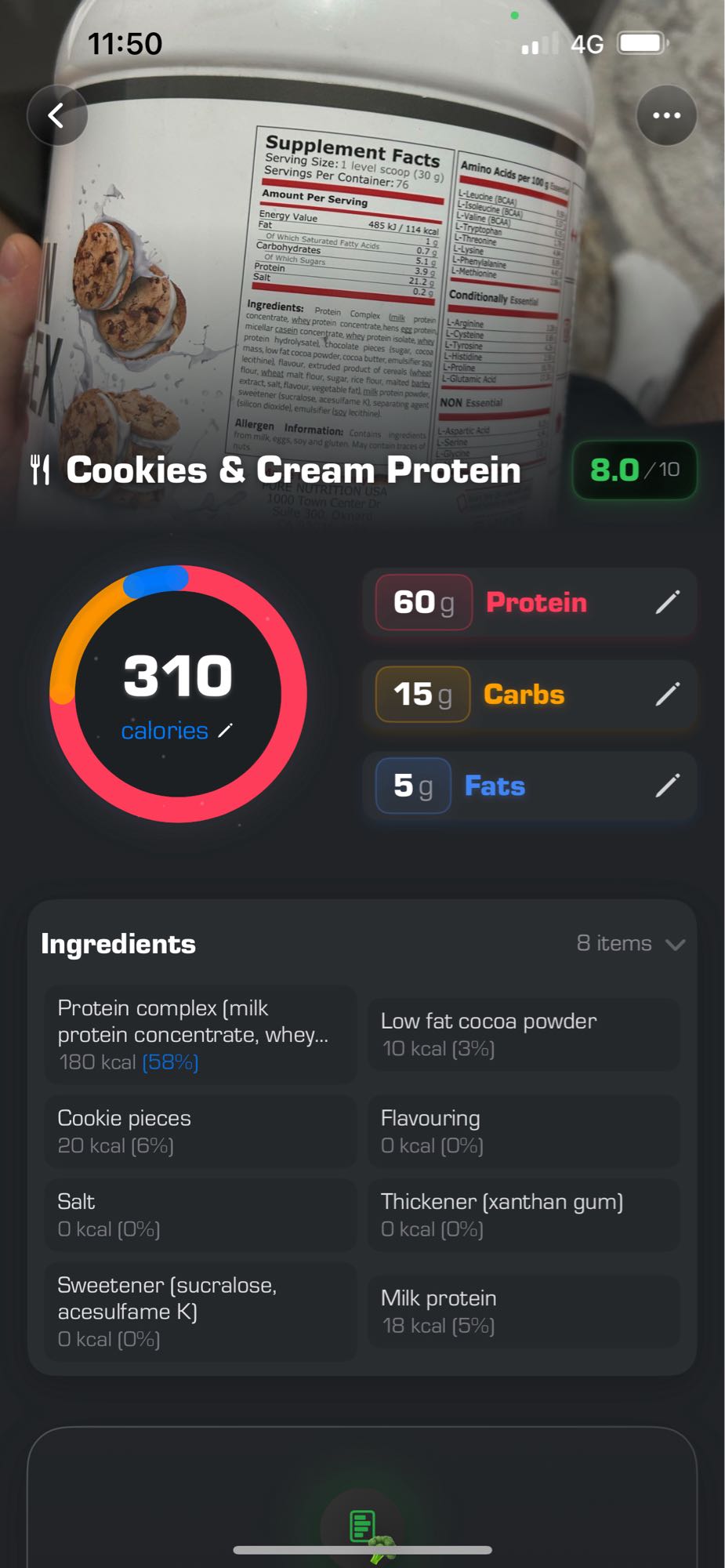 Cookies & Cream Protein