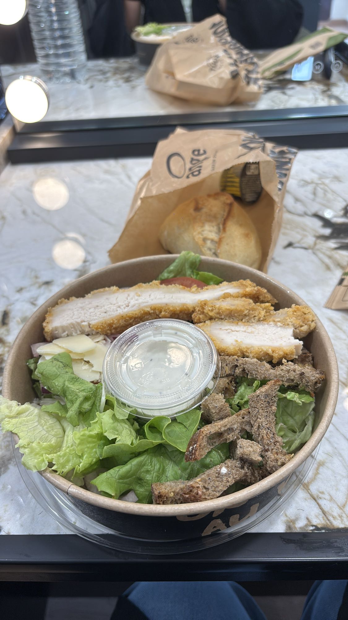 Salade poulet croustillant