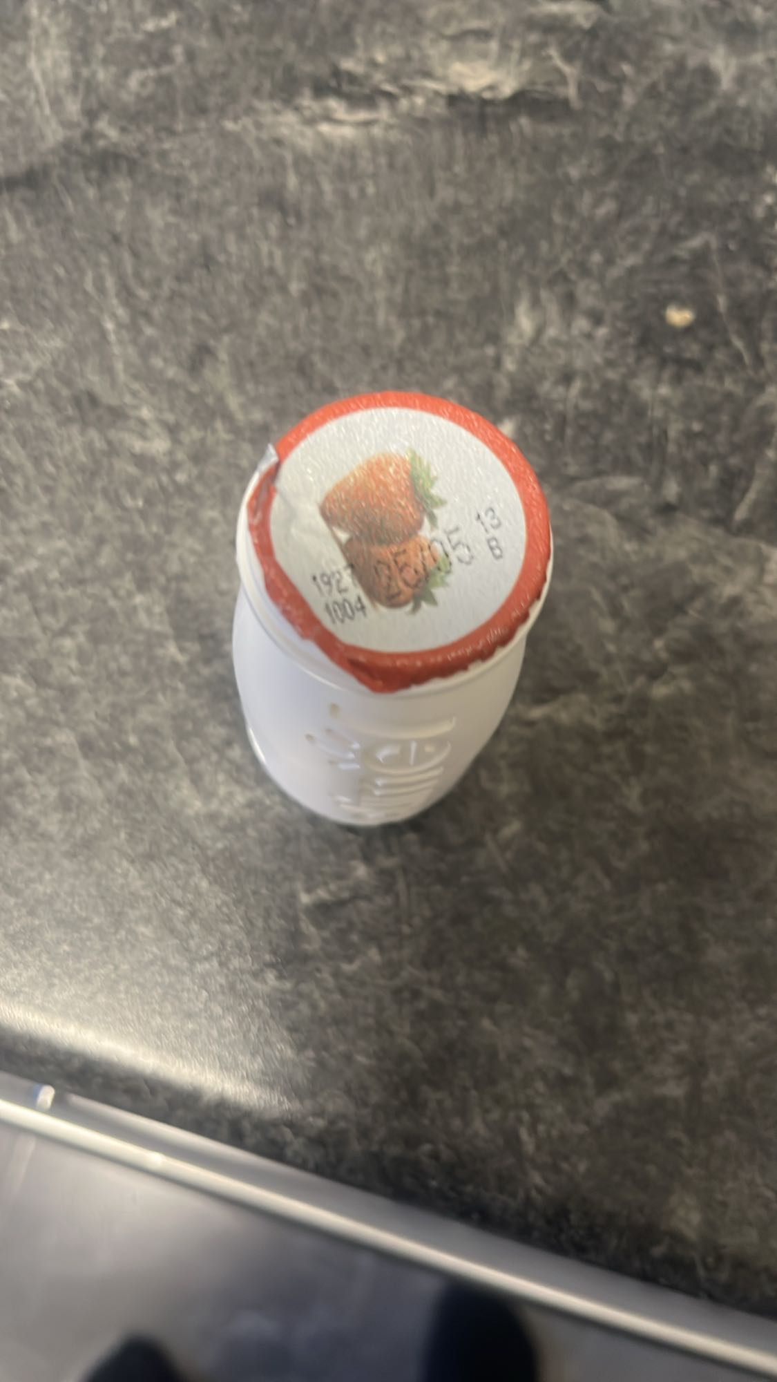 Strawberry yogurt drink