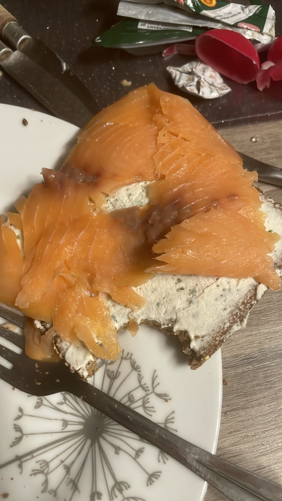 Tartine saumon fromage