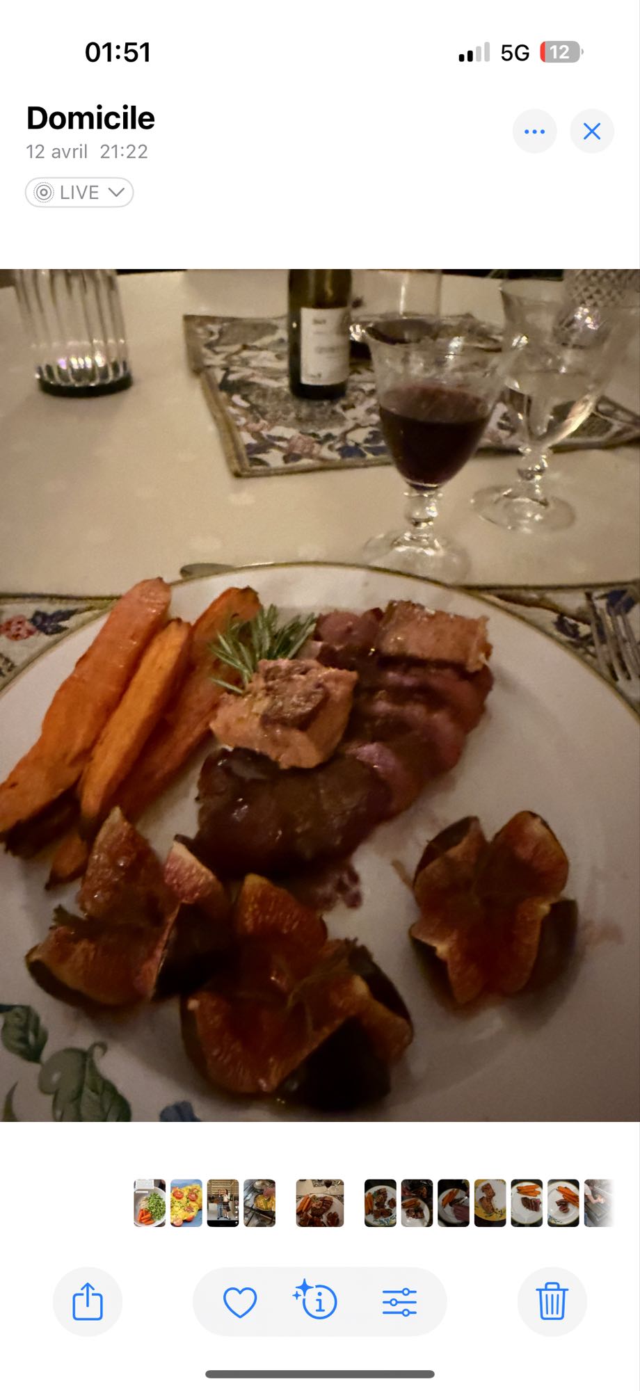 Magret et patates douces