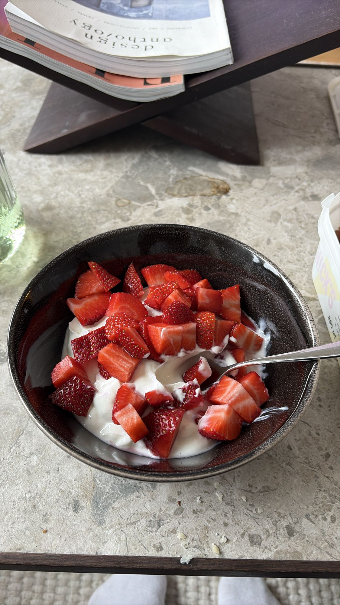 Vaniljkvarg med jordgubbar