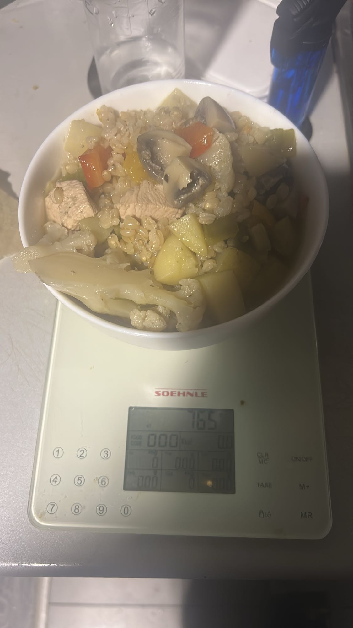 Chicken soup with vegetables and Armenian dzvar