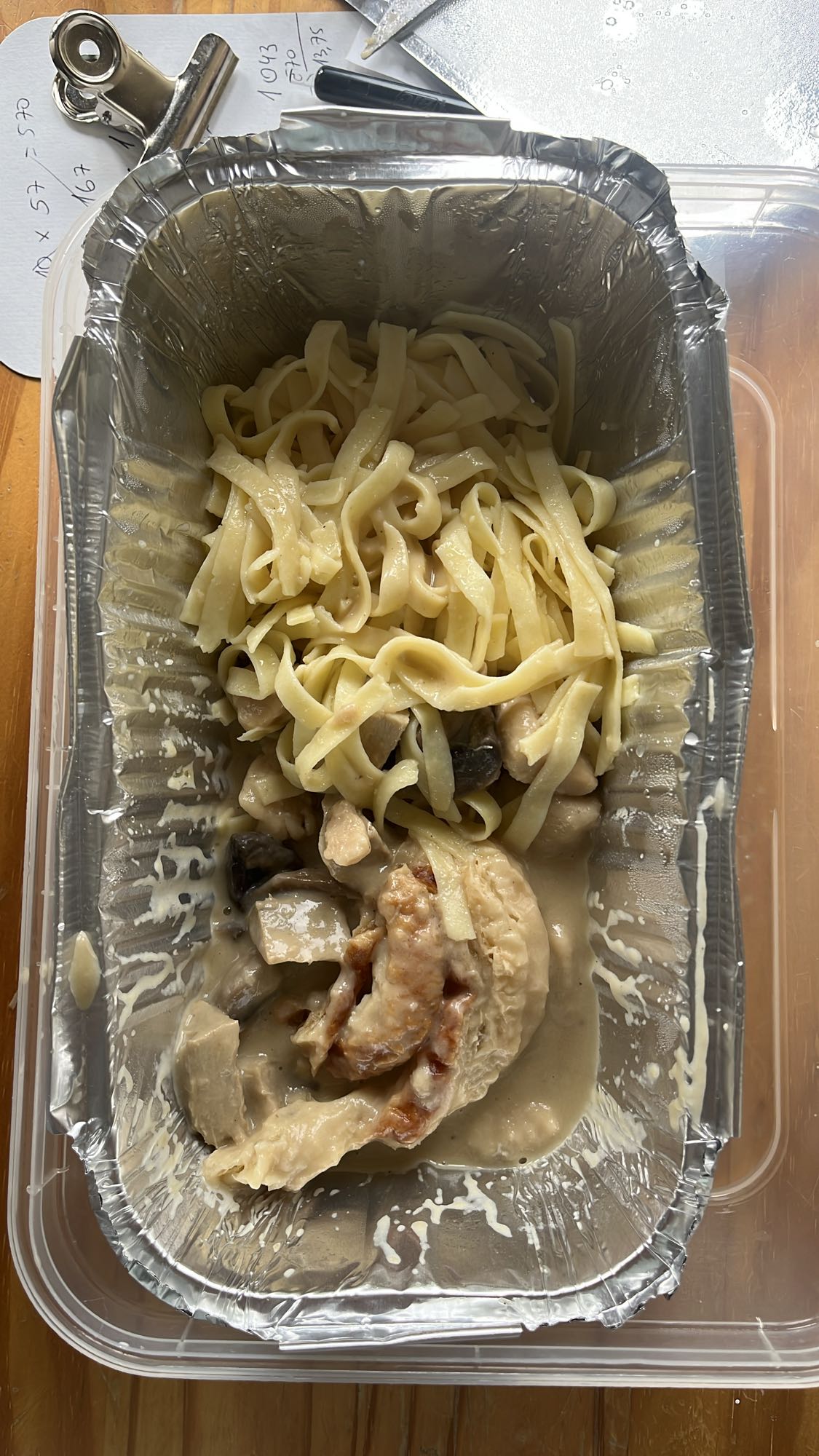 Poulet pâtes crème