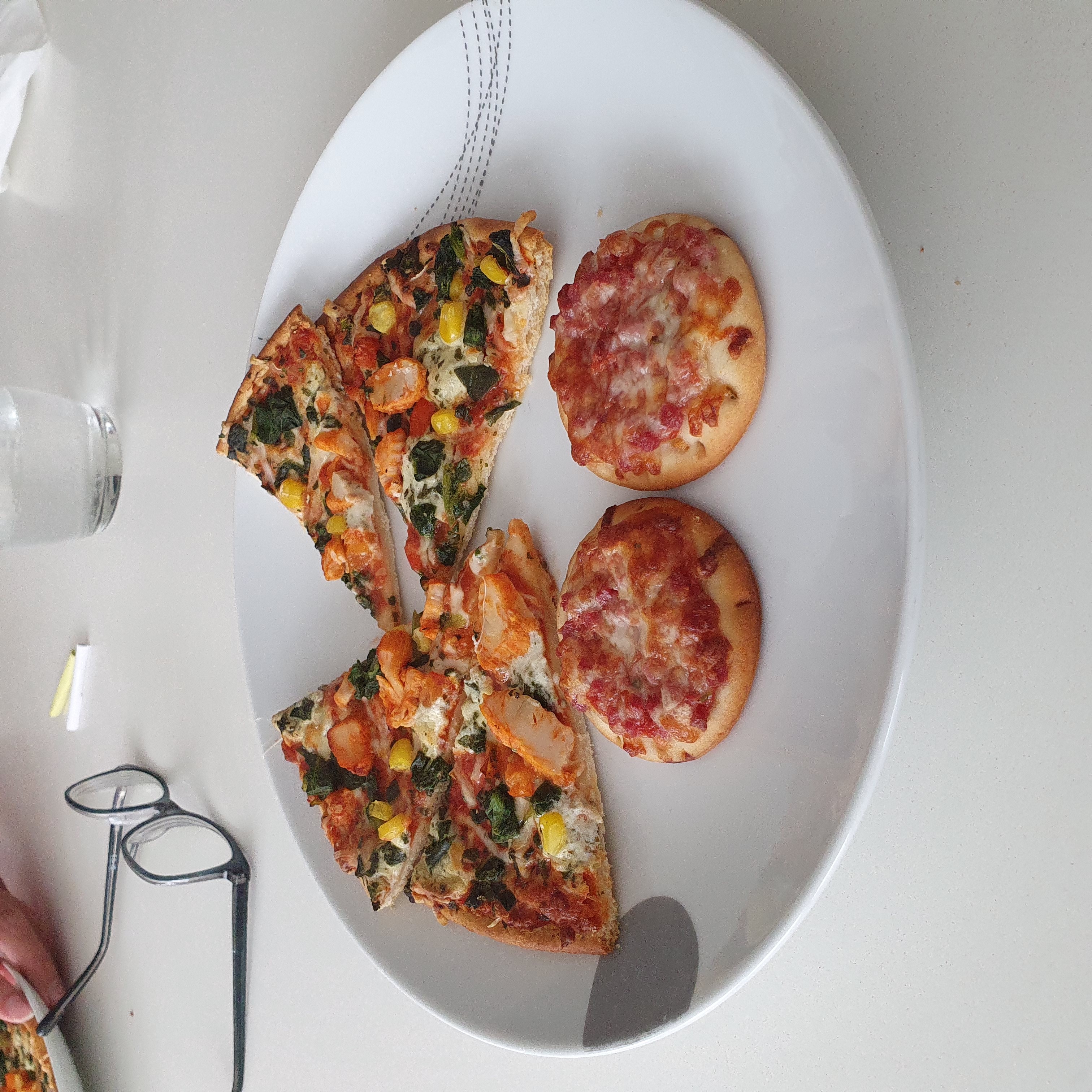 Mixed Veg and Mini Pizzas