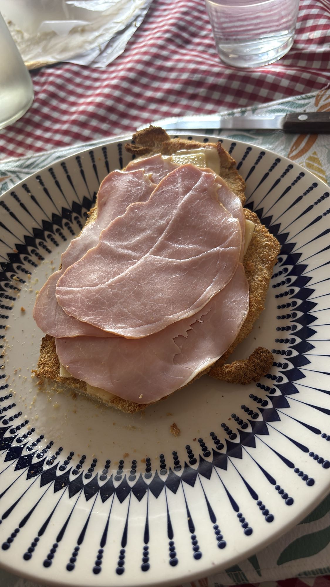 Ham and cheese toast