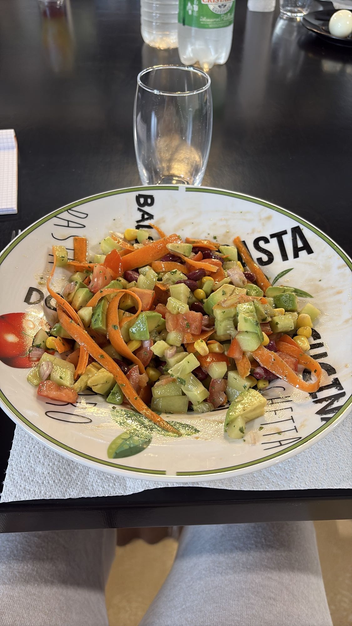 Salade avocat légumes