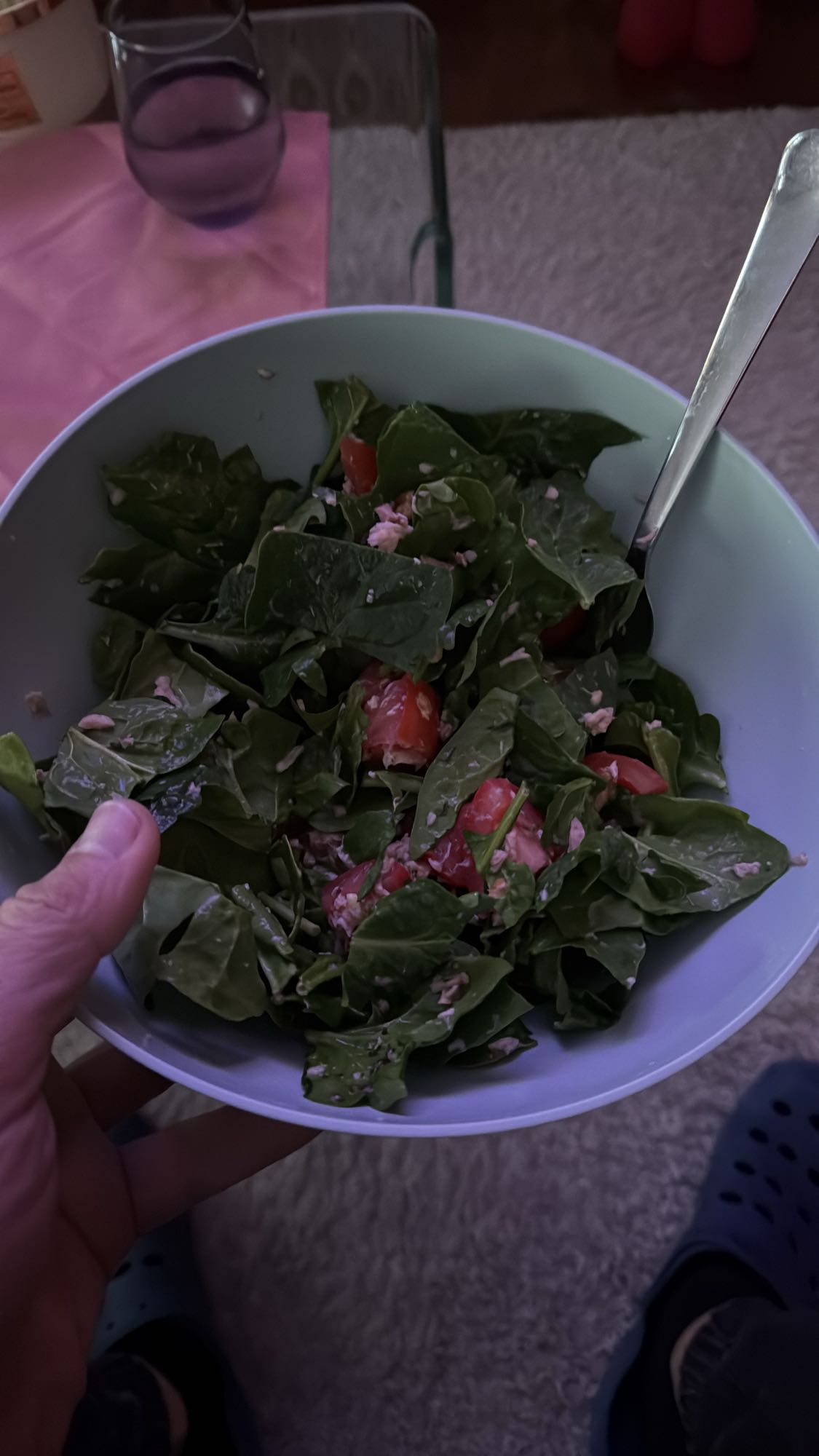 Ensalada de atún y espinaca