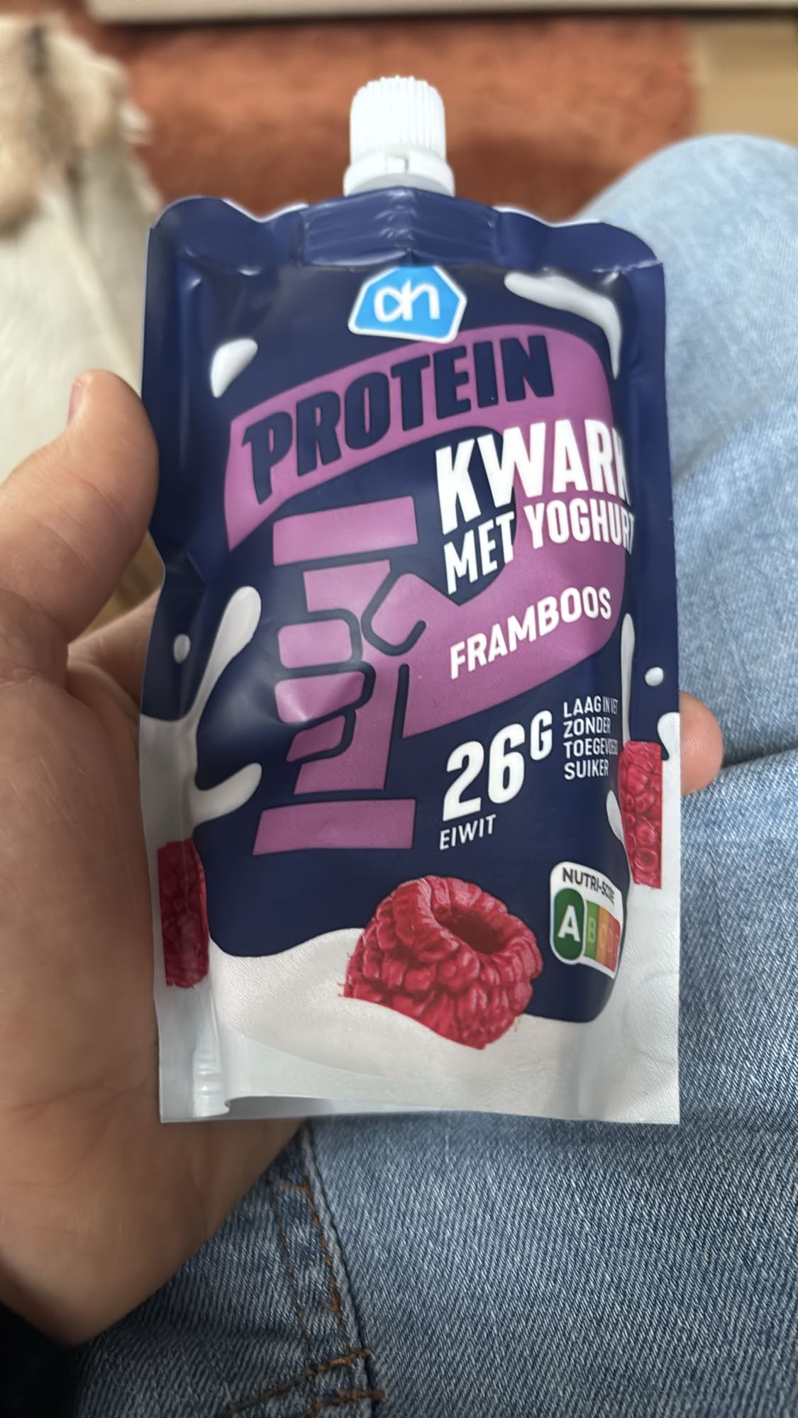 Framboos kwark yoghurt