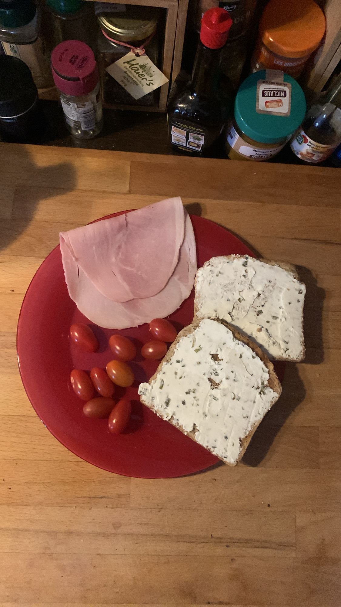 Tartines jambon fromage