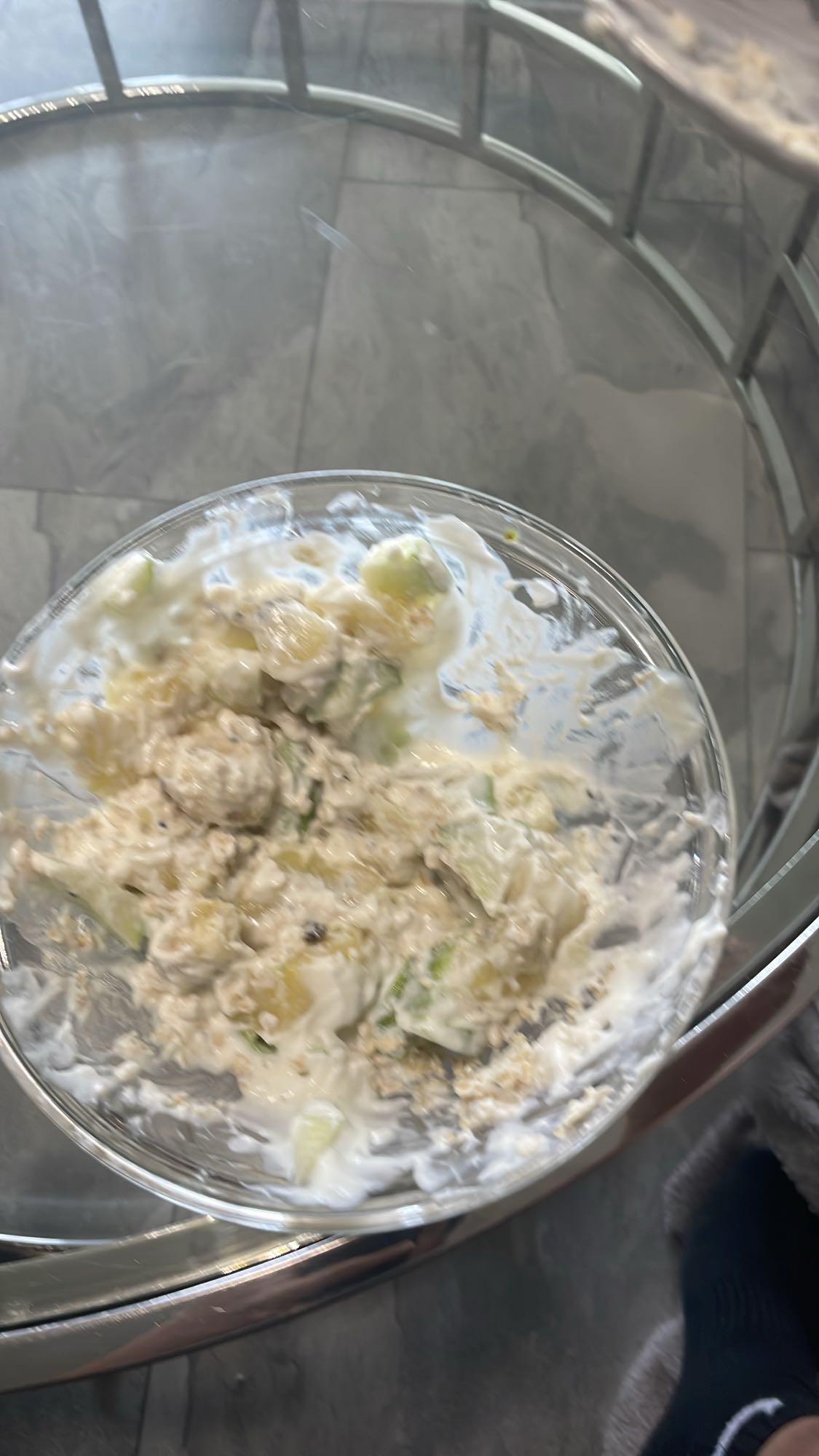 Avena con yogur y frutas