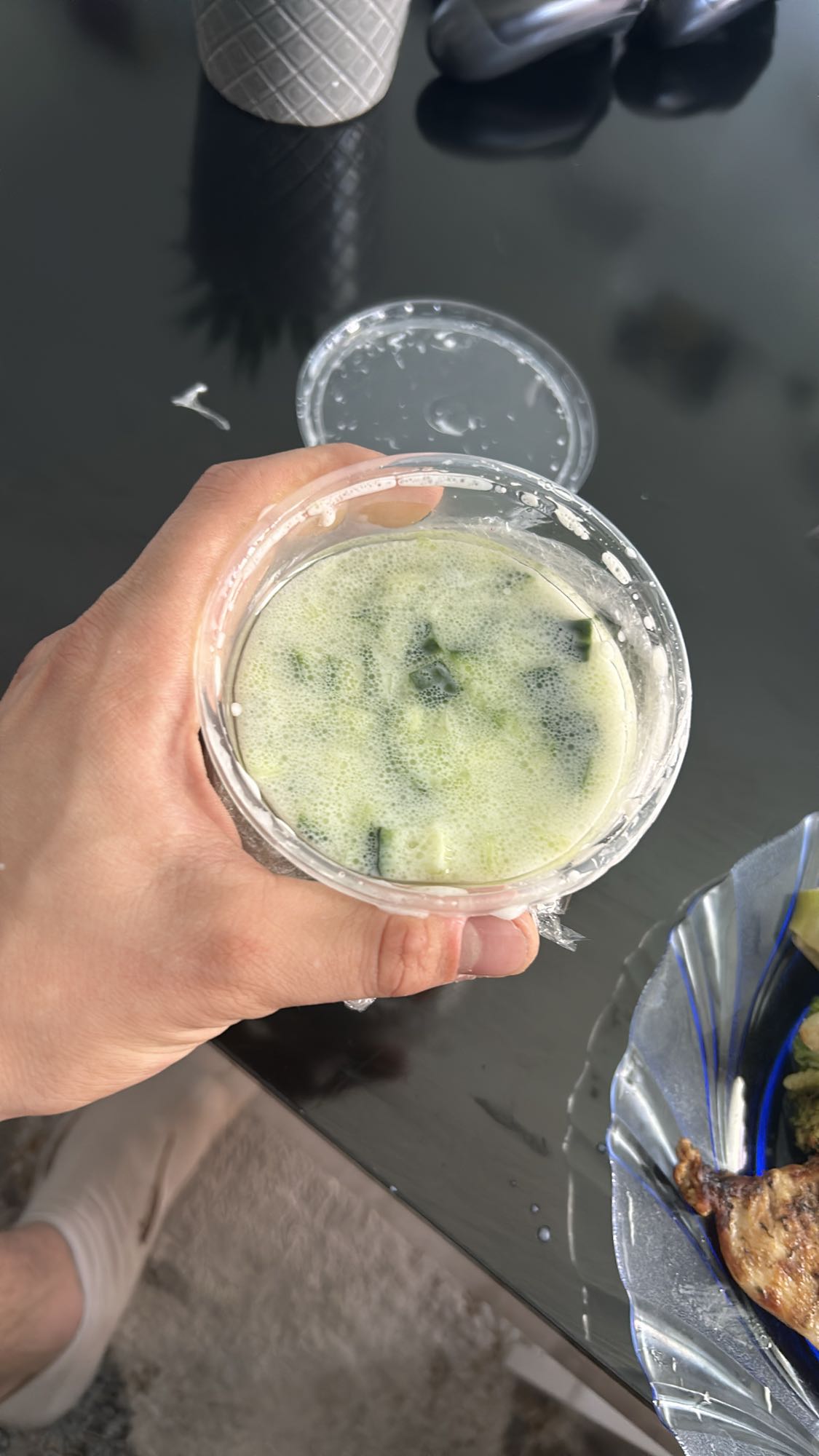 Cucumber yogurt drink