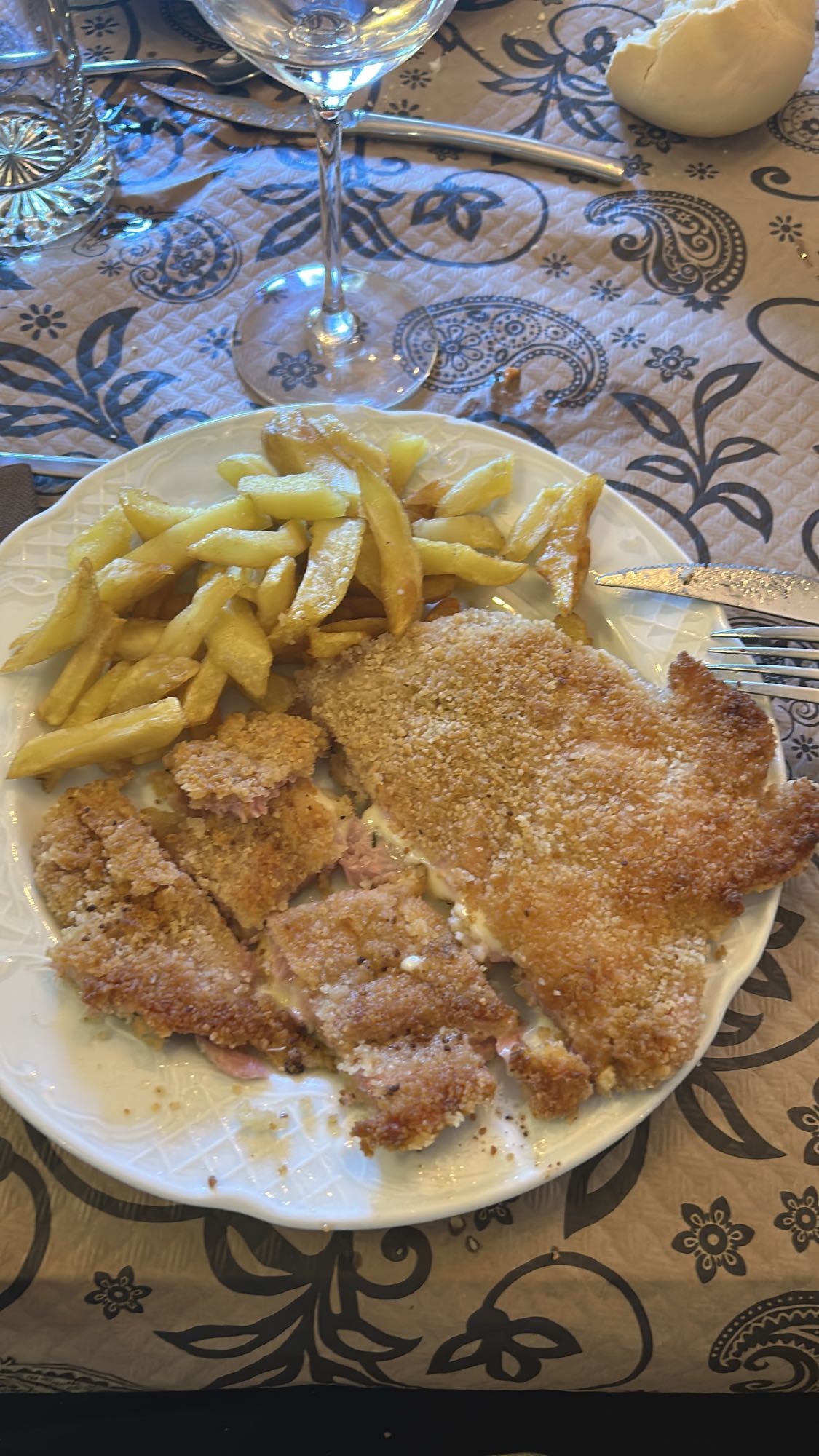 Milanesa con papas fritas