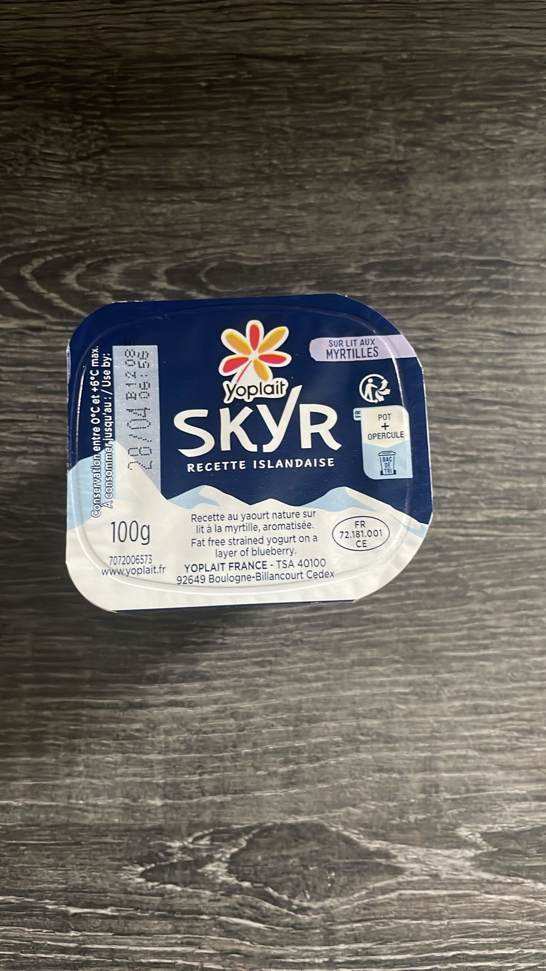 Skyr myrtille