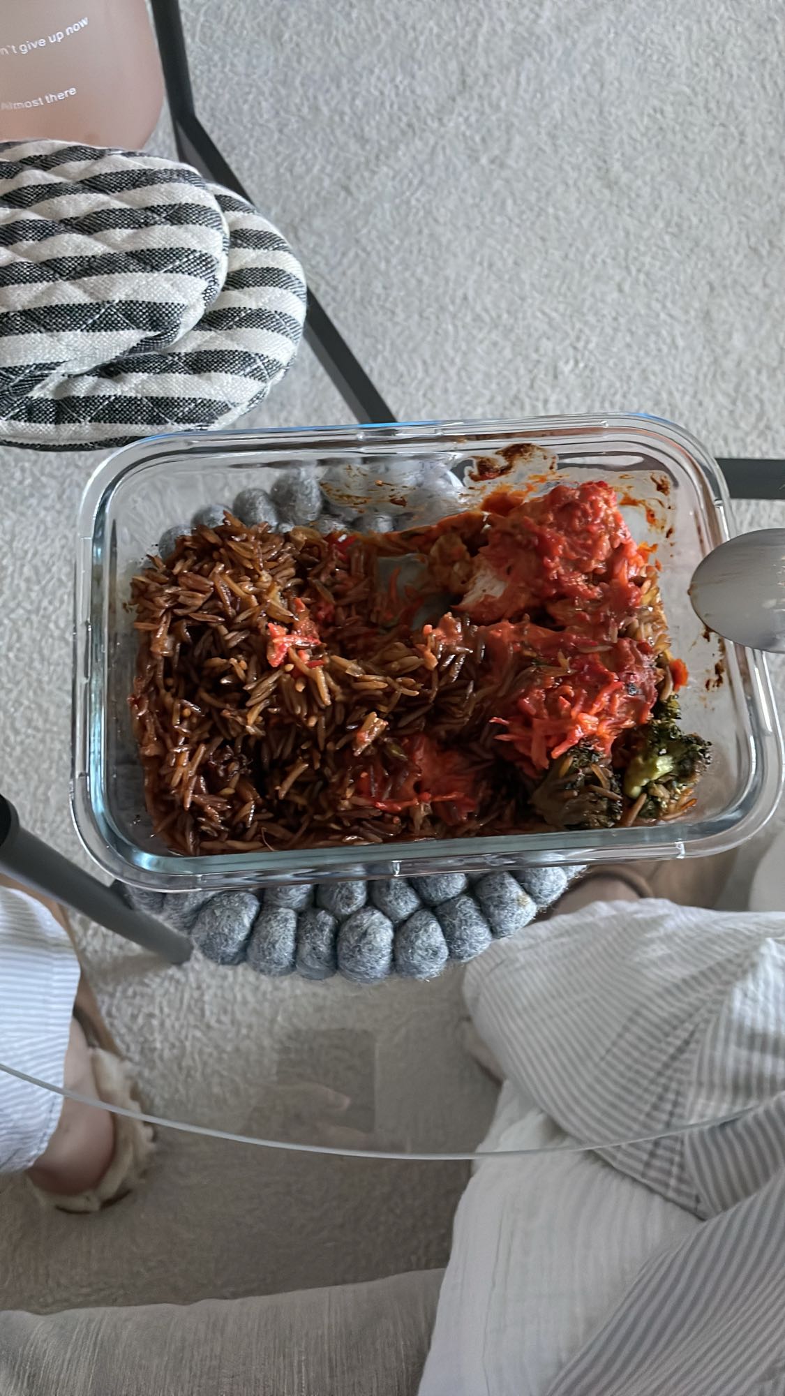 Kyckling med ris och broccoli