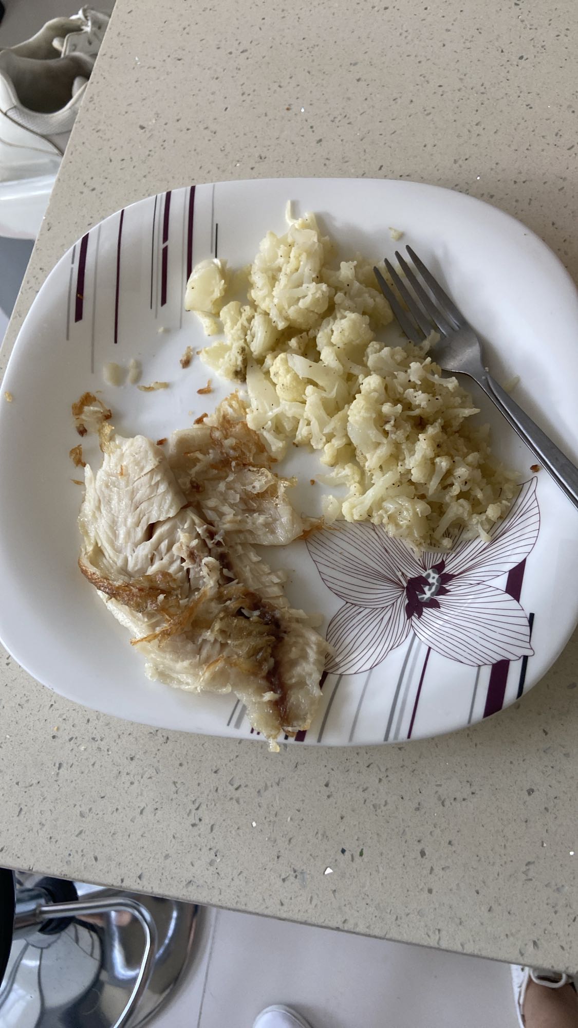Fish and cauliflower