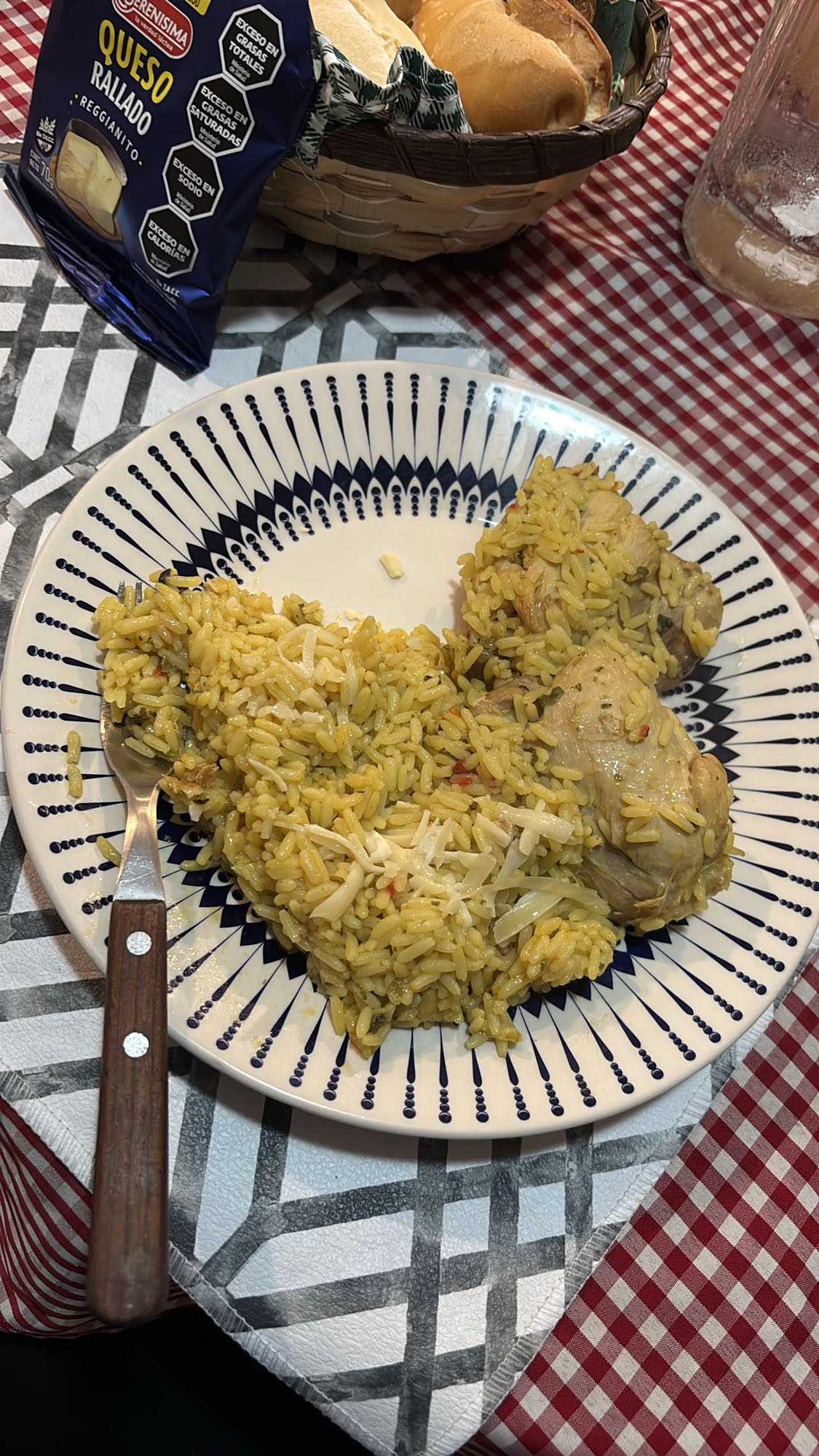 Chicken rice with cheese