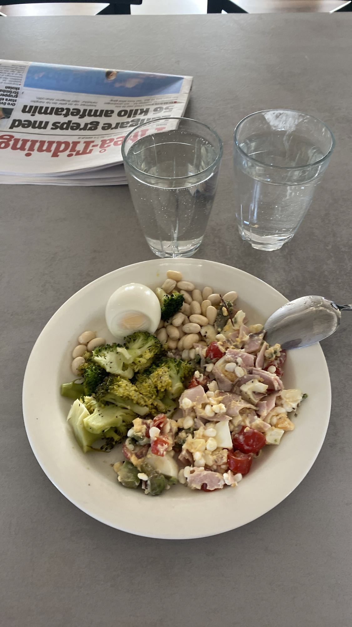 Ägg- och grönsakstallrik