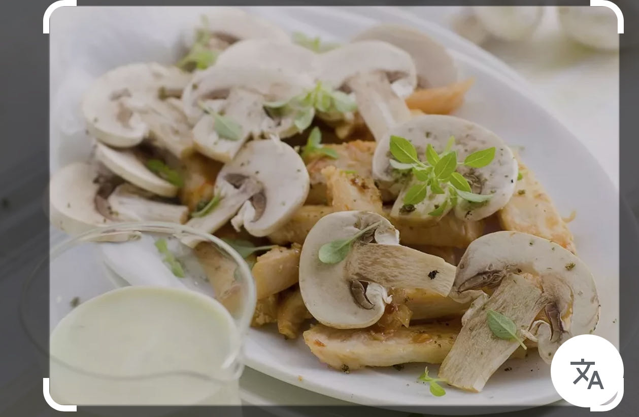 Assiette de champignon de Paris