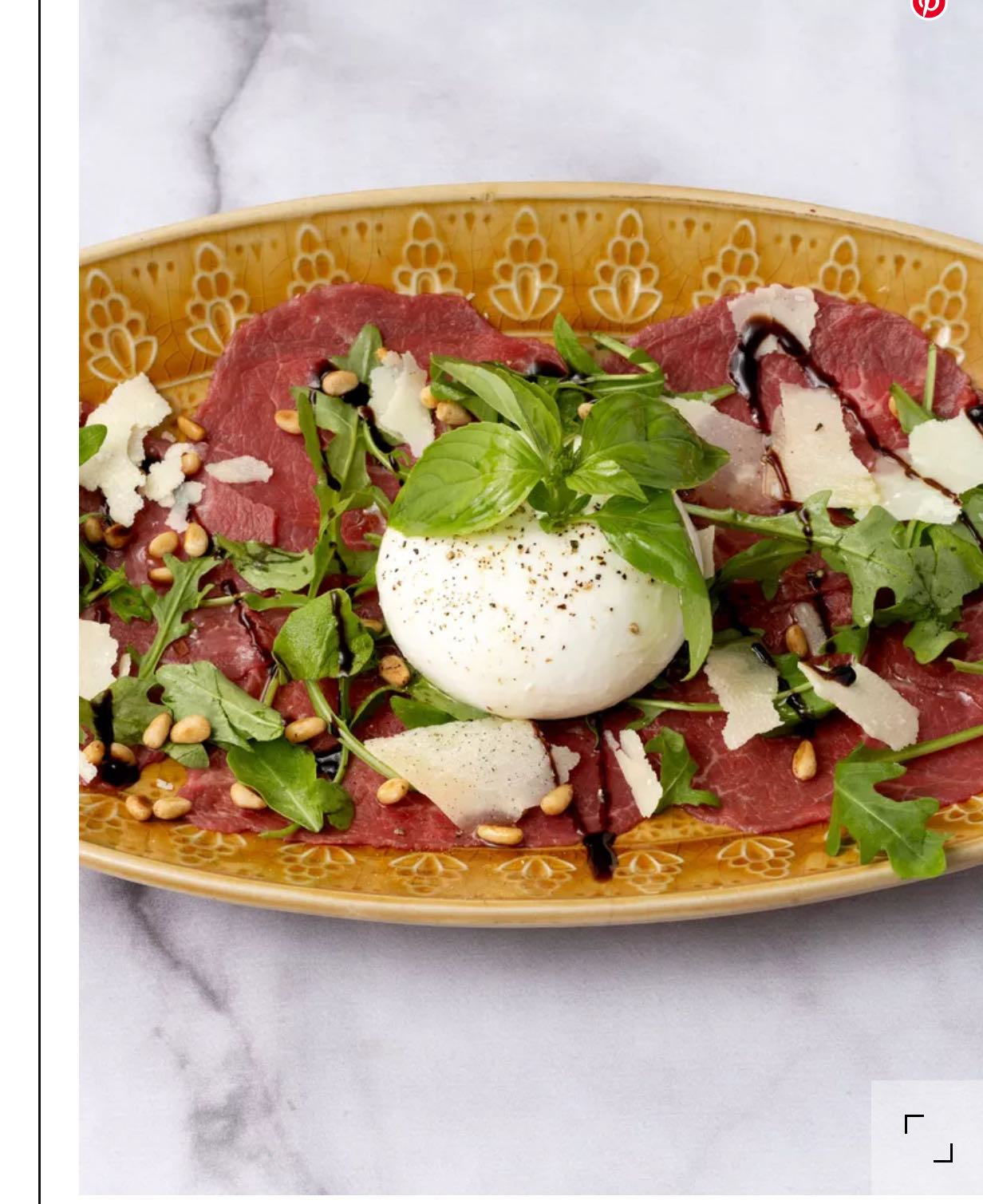 Carpaccio au burrata