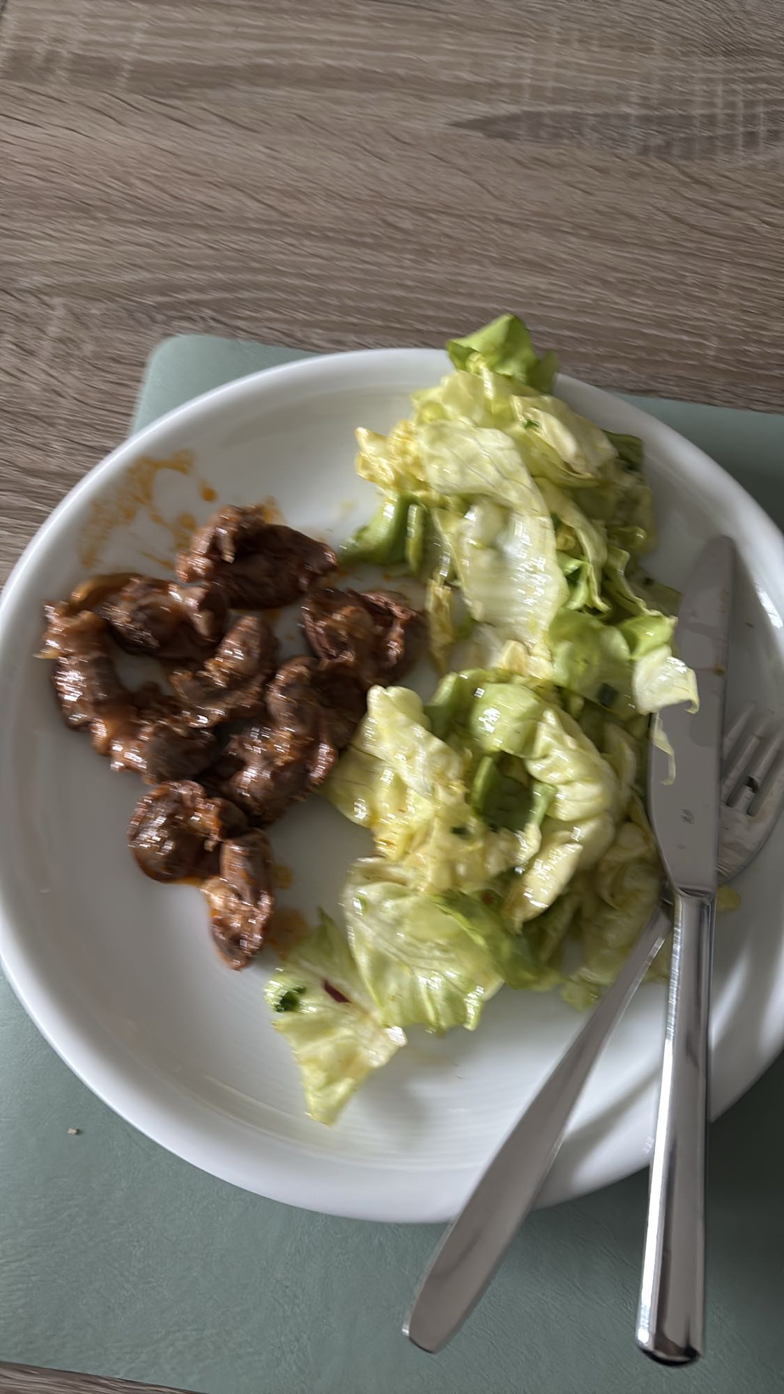 Beef and salad plate