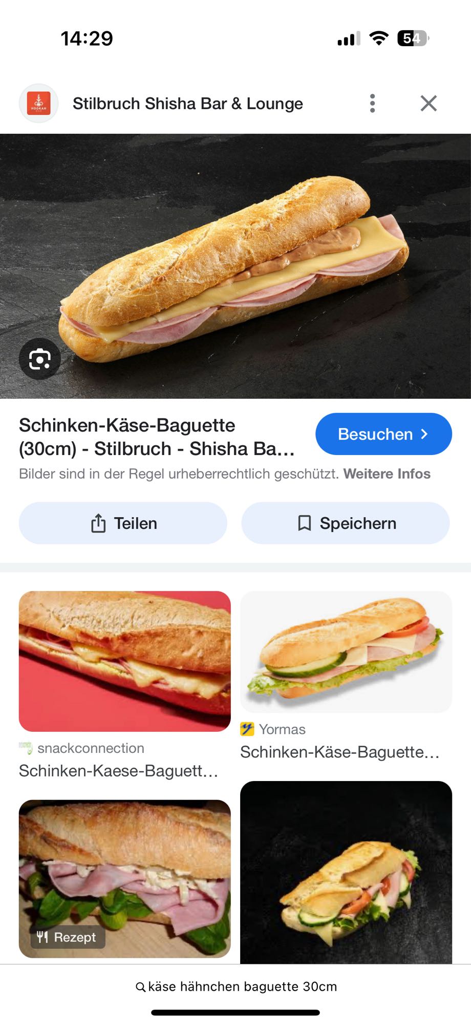 Schinken-Käse-Baguette