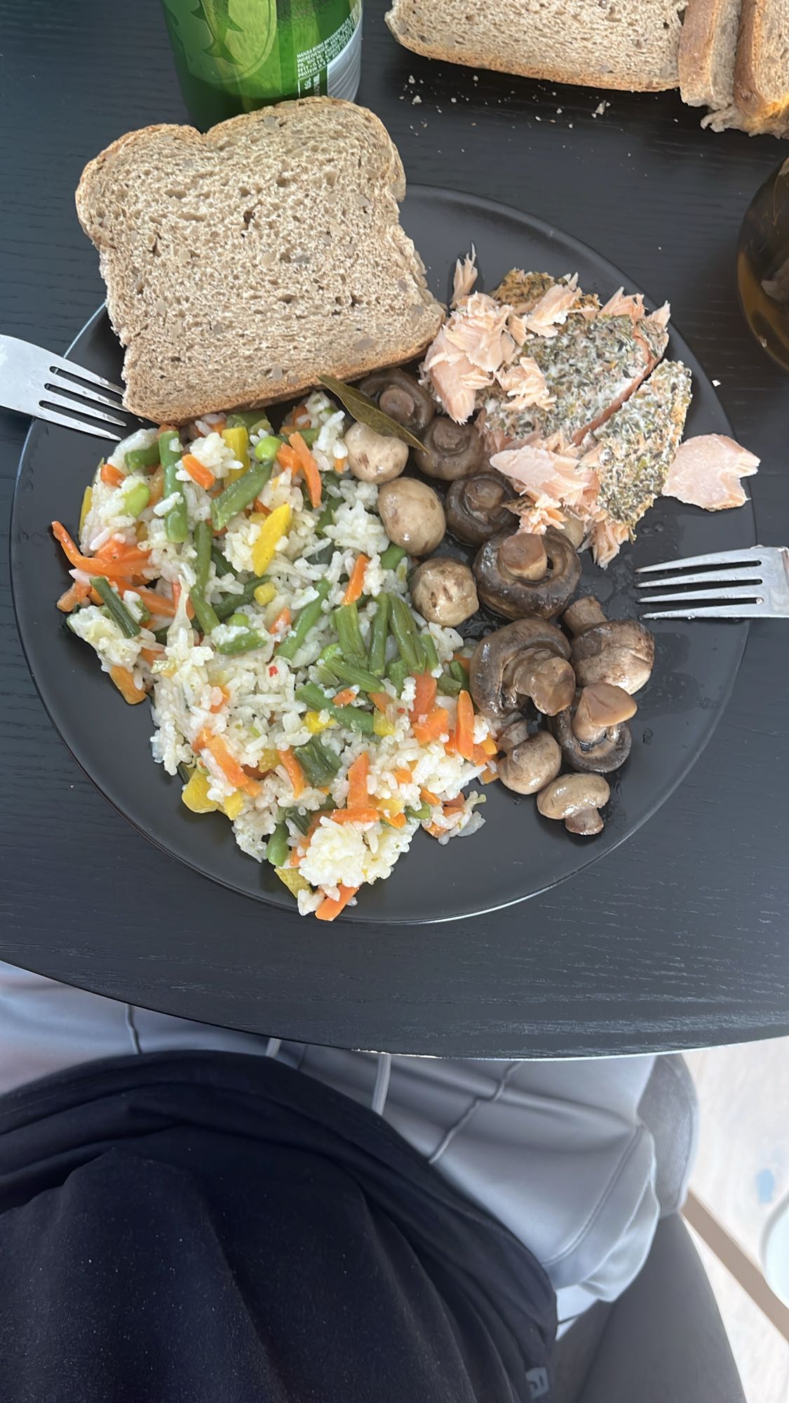 Рыба с рисом и овощами