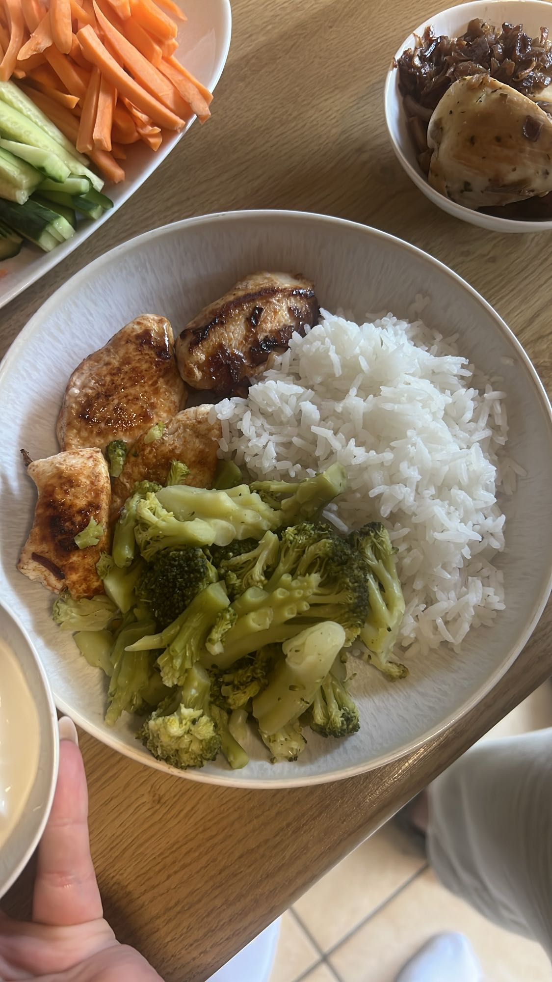 Pollo con arroz y brócoli