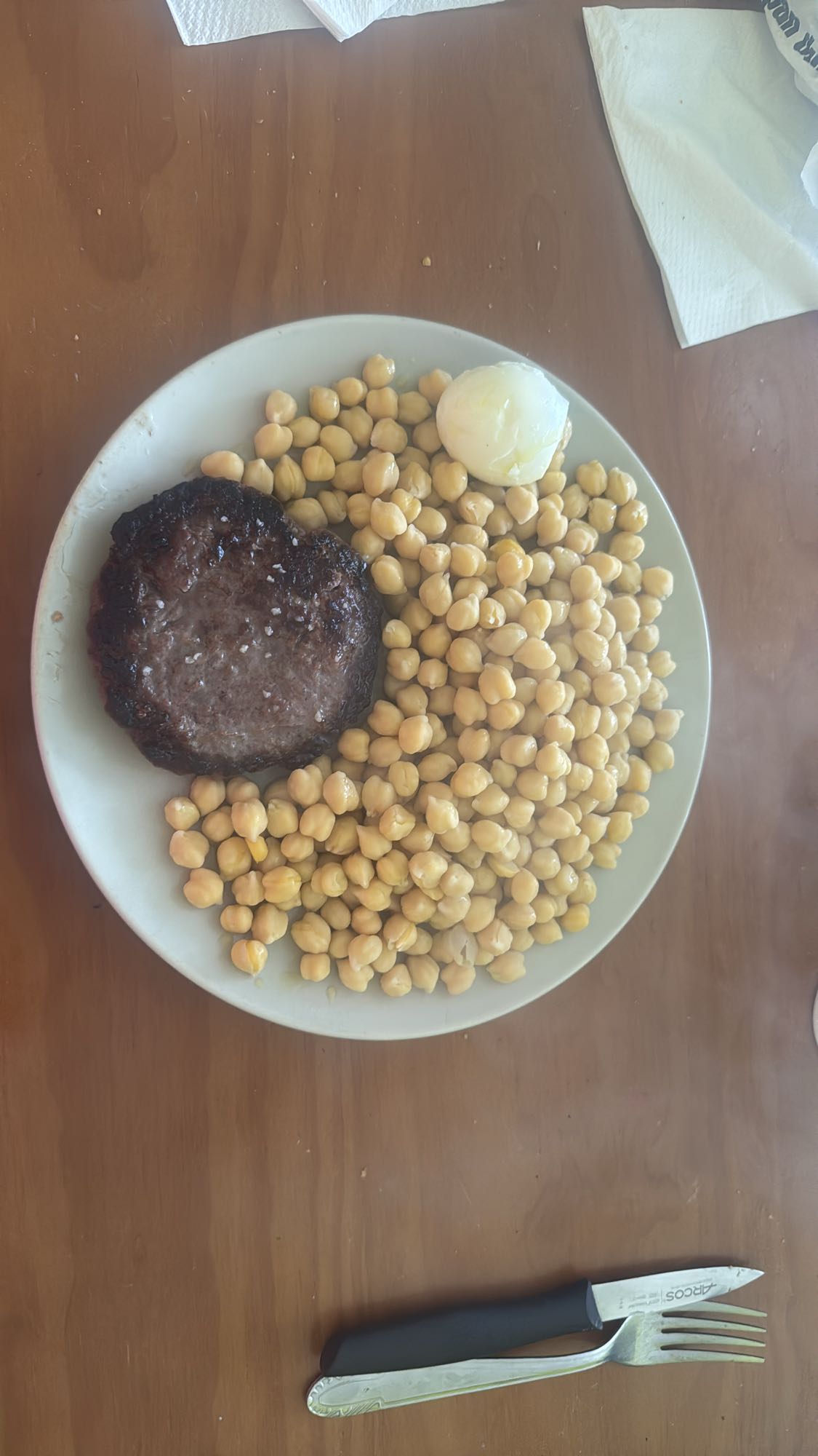 Hamburguesa con garbanzos