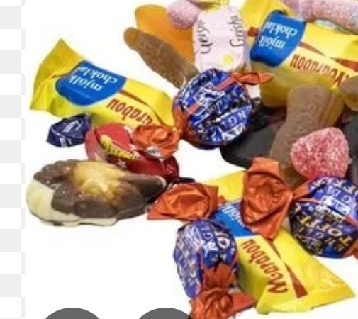 Blandat godis och choklad