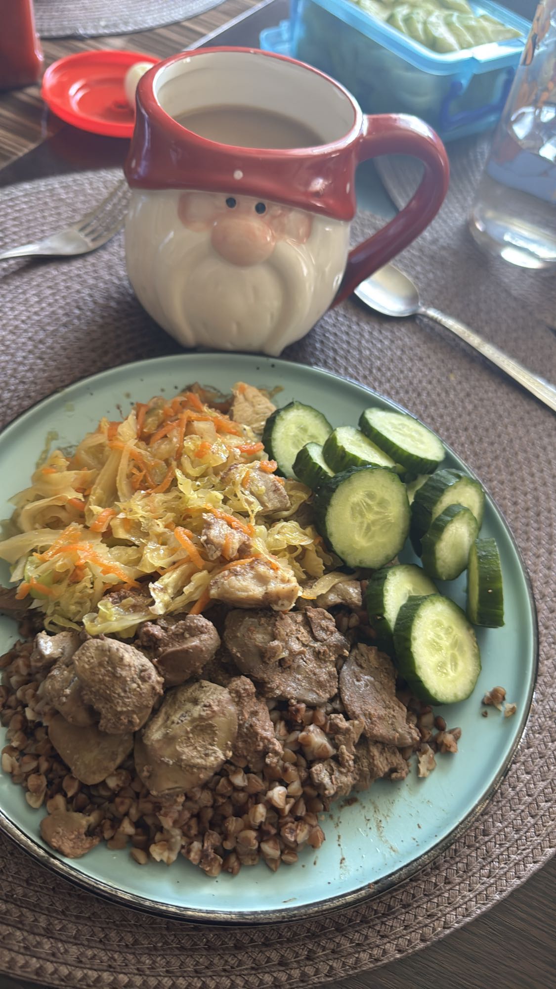 Гречка с печенью