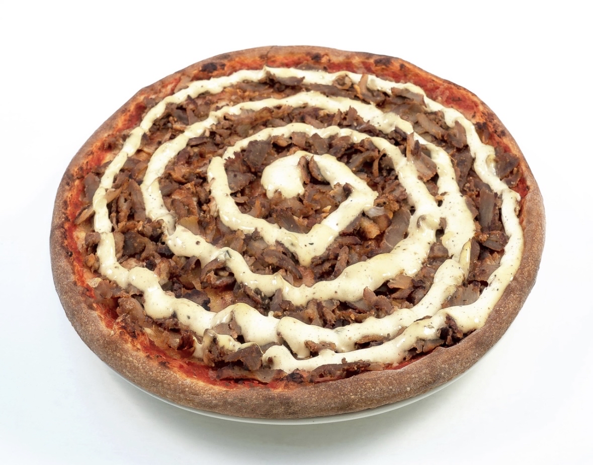 Kebabpizza med sås