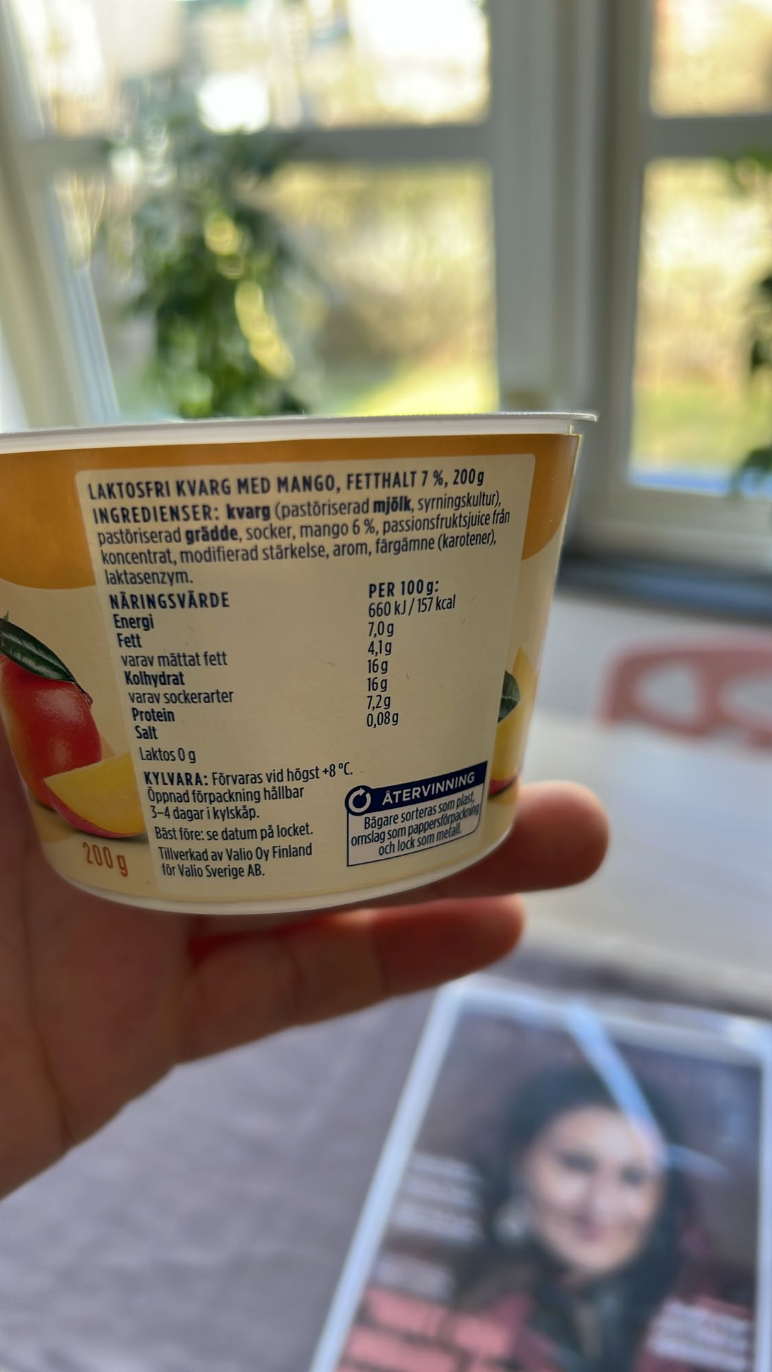 Laktosfri kvarg mango