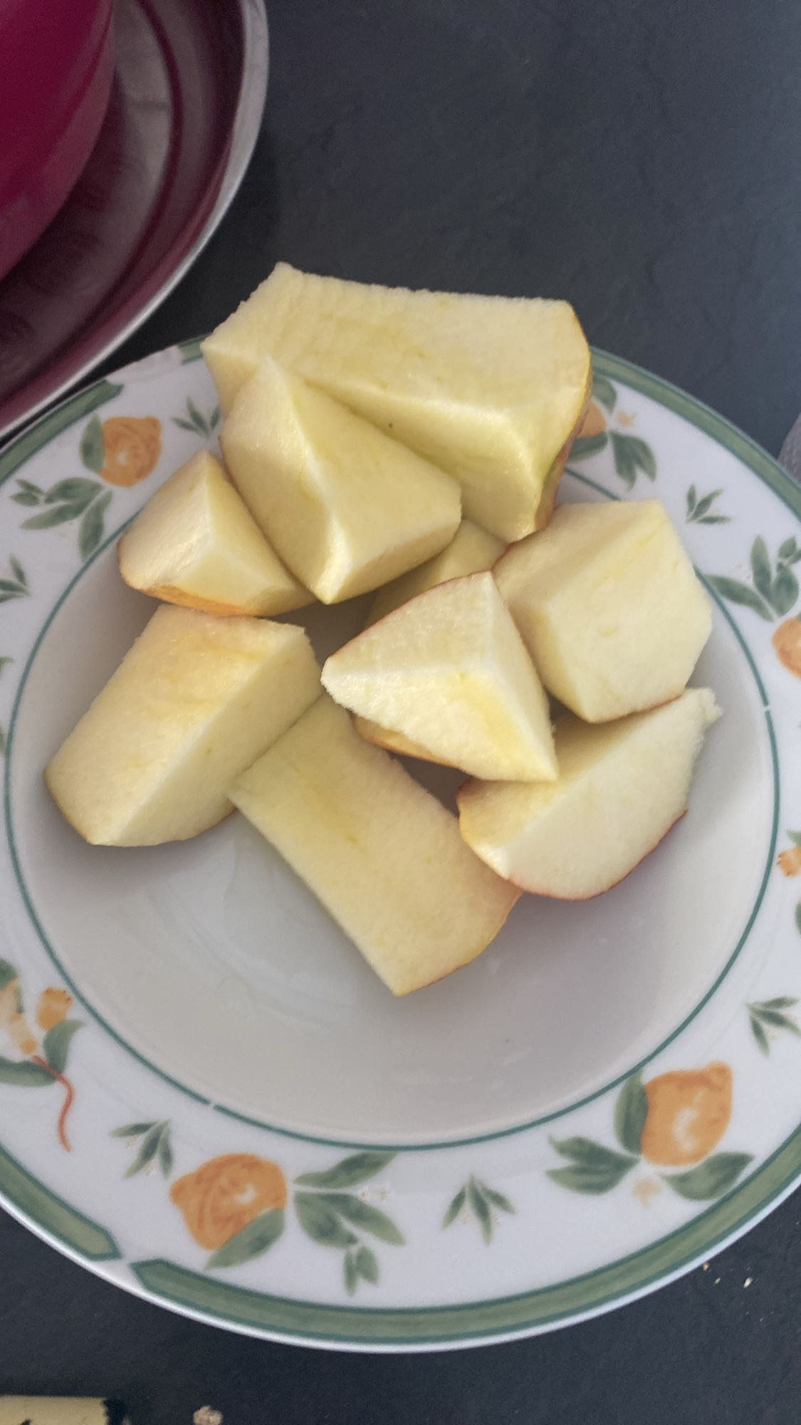 Manzana en trozos
