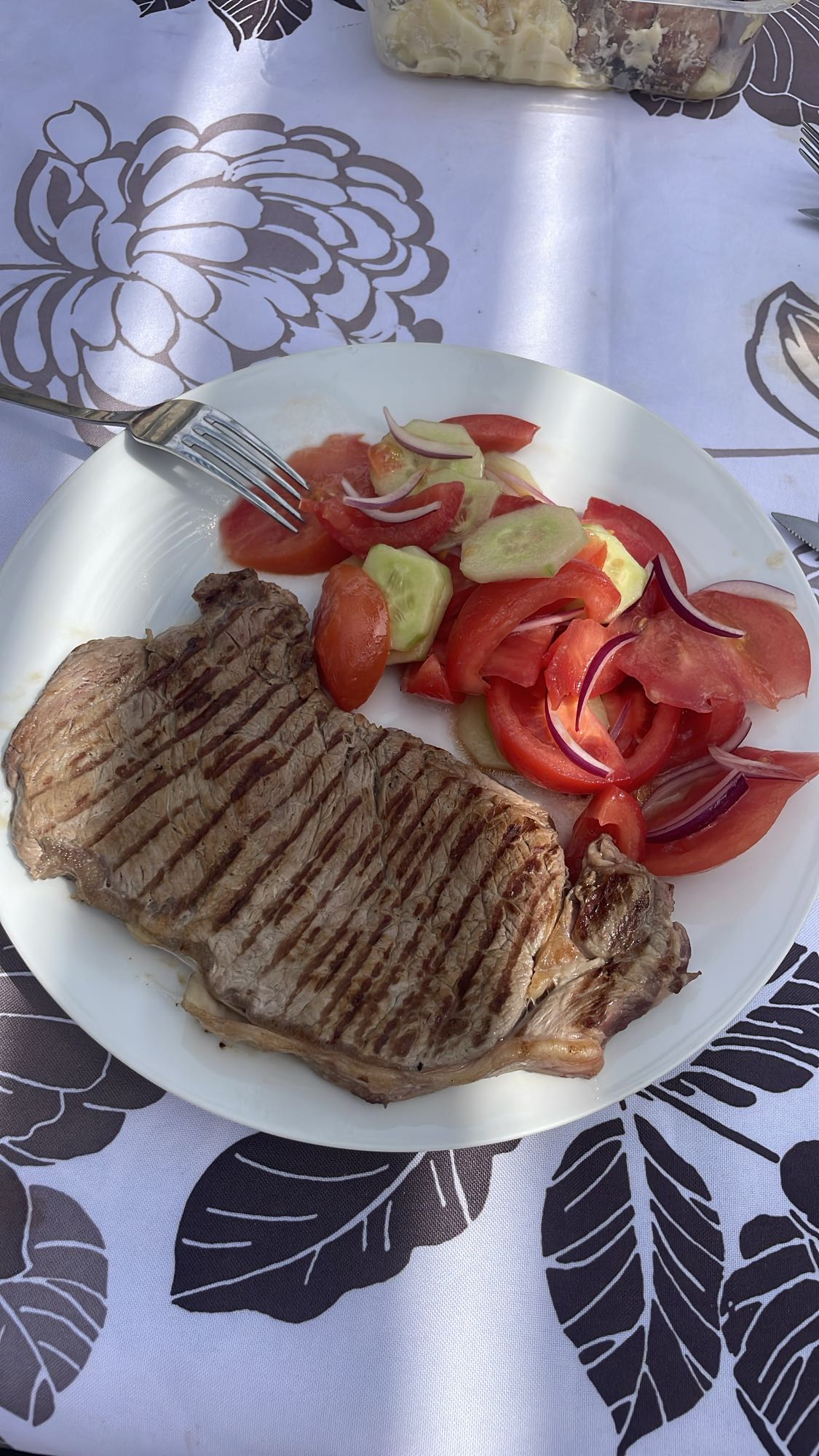 Faux filet et salade