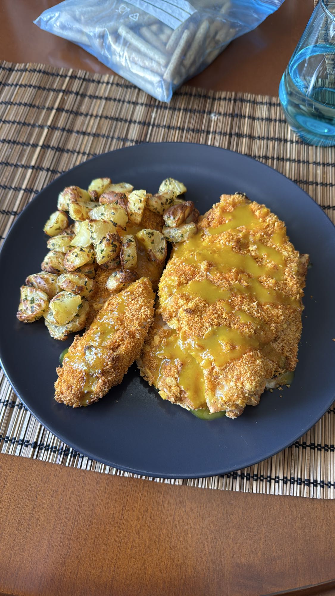 Pechuga de pollo al horno y papas
