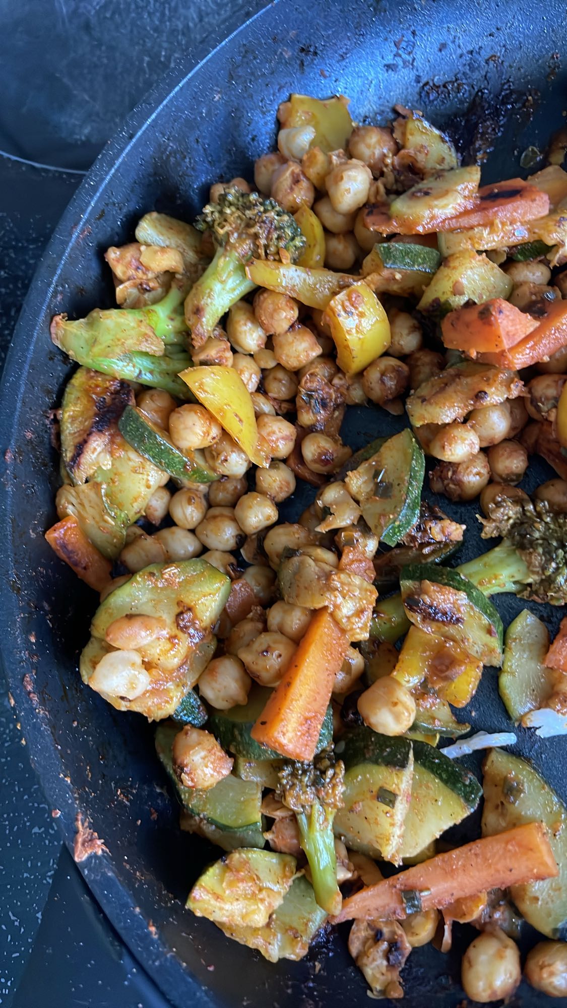 Salteado de garbanzos