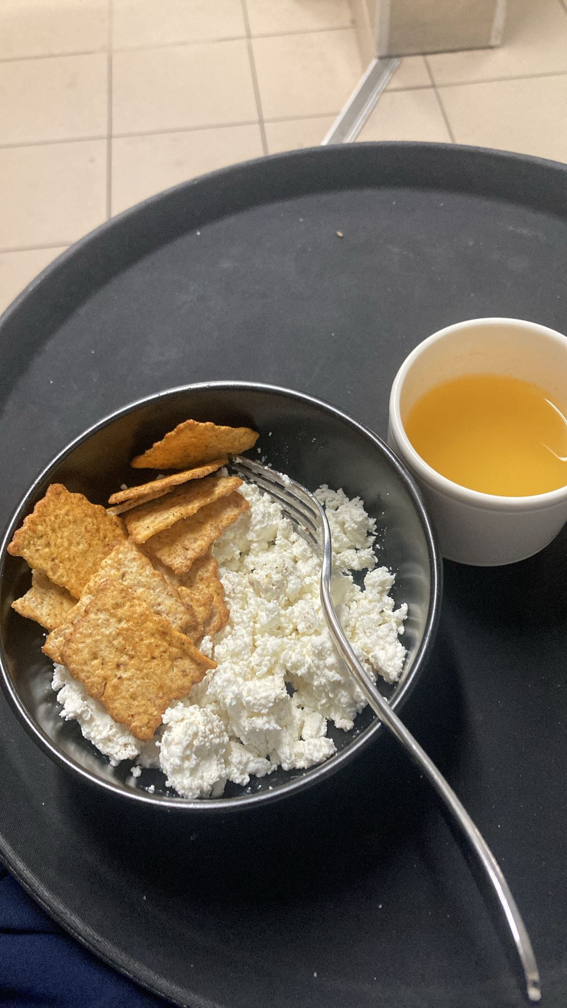 Crackers and Cottage Cheese