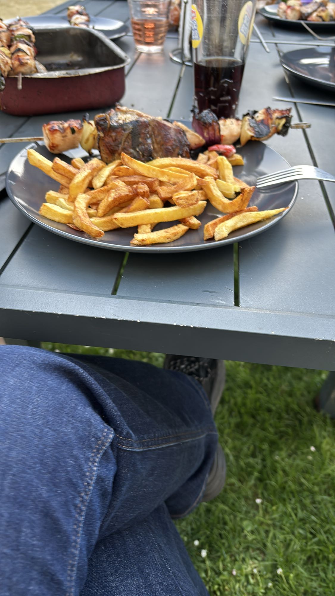 Brochette et frites