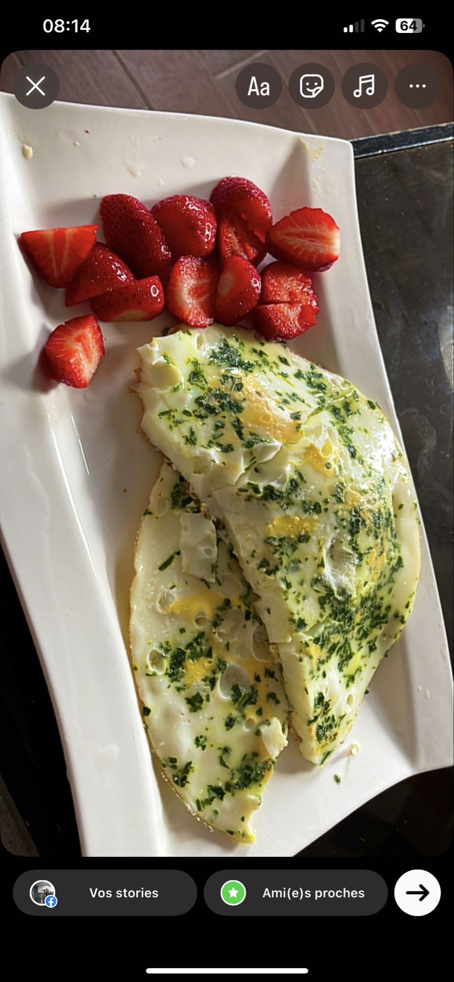 Omelette aux fraises